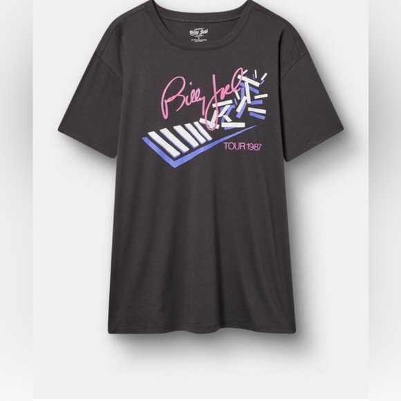 torrid Tops - Torrid Billy Joel Relaxed Cotton Jersey Tee Size 3X New